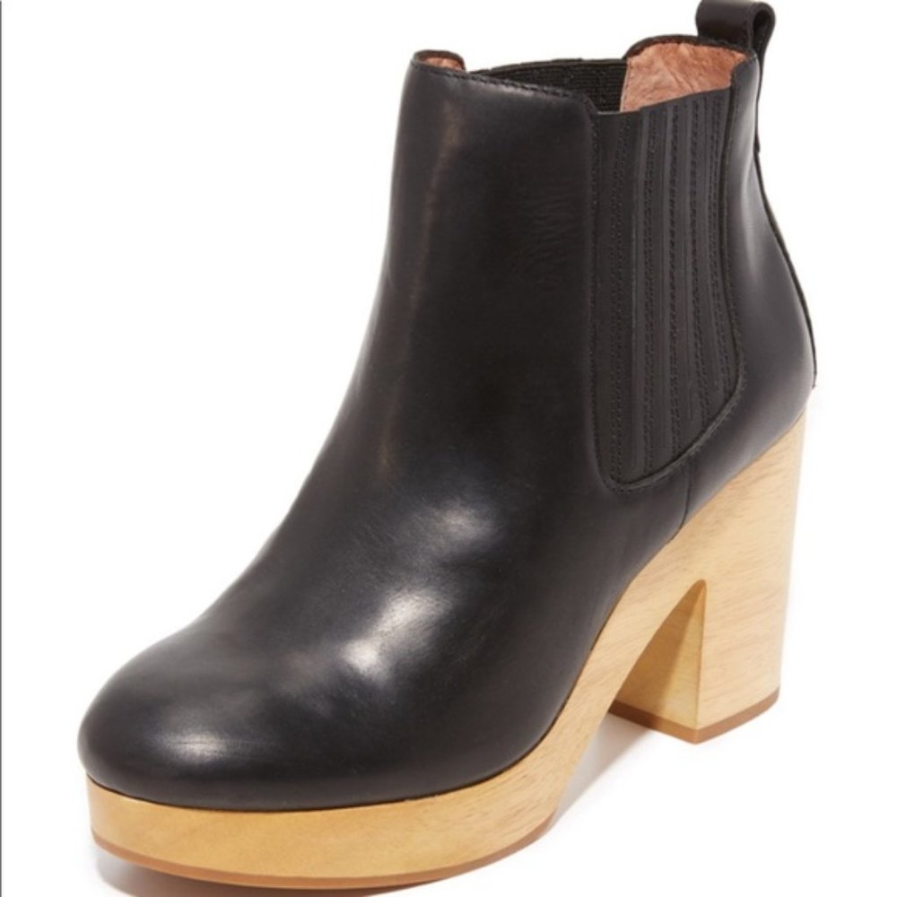 Madewell Marco Wooden Platform Chelsea Boots 9.5